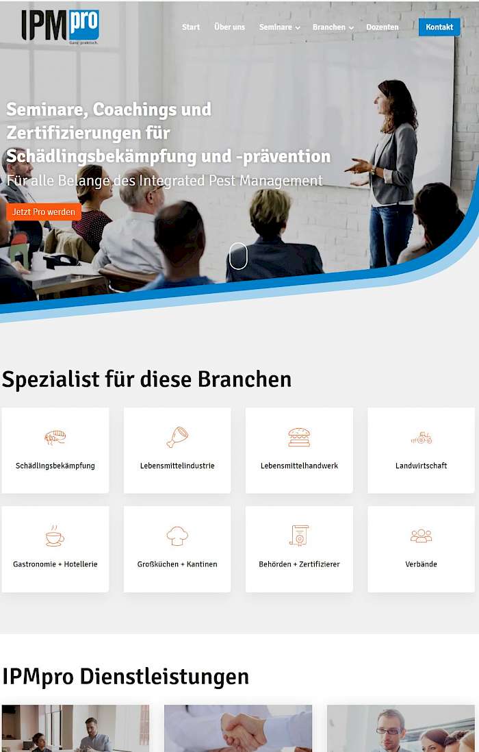 Homepage von IPMpro