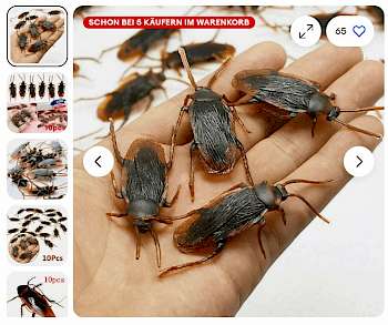 Plastikschaben sind schon fast ein Klassiker (und schon bei 5 Käufern im Warenkorb), Screenshot: ebay